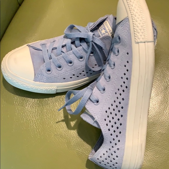 Converse All Star light Blue Suede shoes - Picture 6 of 8